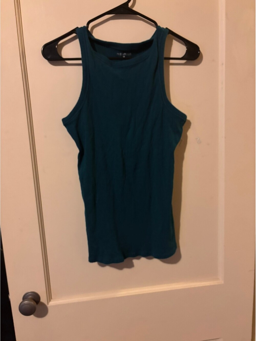 Maurices Ribbed Tank Top in Teal, Size XL